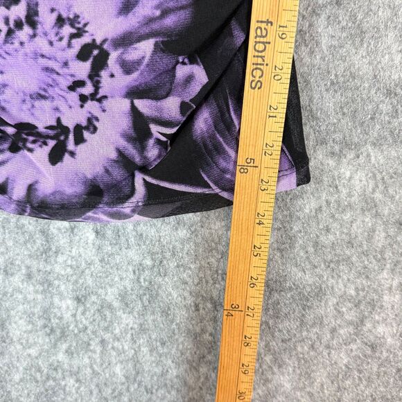 Y2K Vtg Mesh Top Purple Black Cyber Boho Fairy Grunge Whimsigoth Corpcore Sz P - Picture 9 of 11